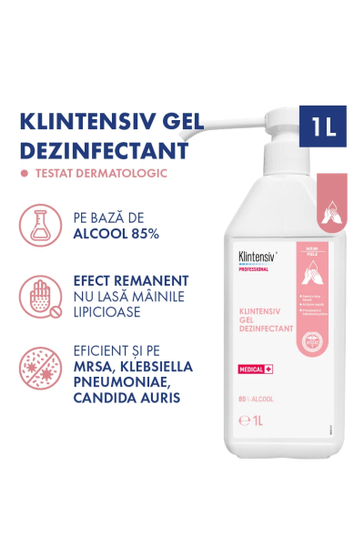 Gel dezinfectant profesional pentru maini  Klintensiv